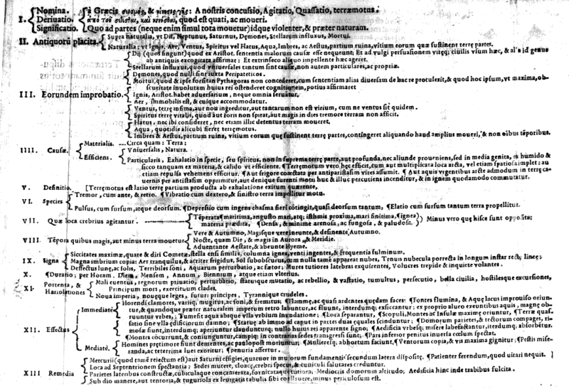 Classification table (sixth chapter)