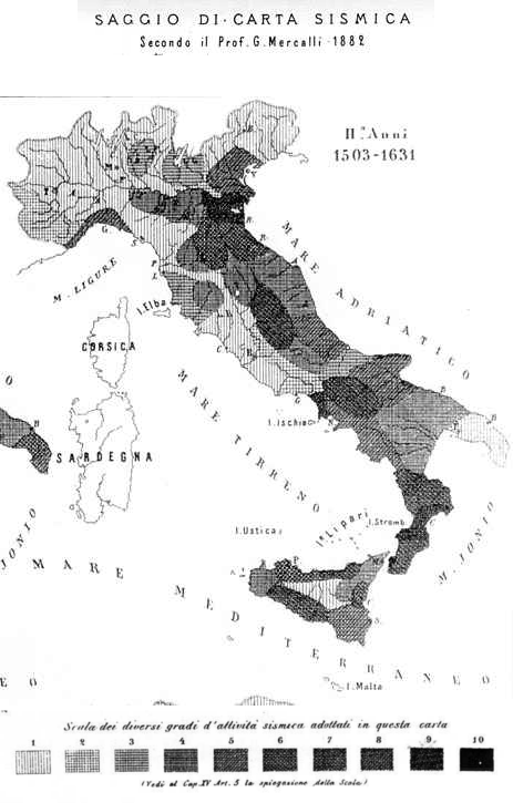 Mappa dal 1503 al 1631