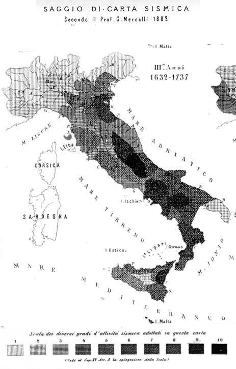 Mappa dal 1632 al 1737