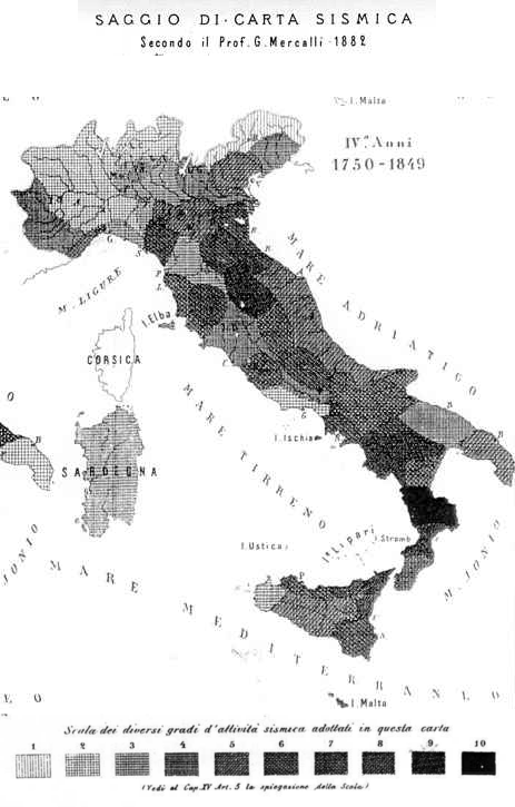 Mappa dal 1750 al 1849