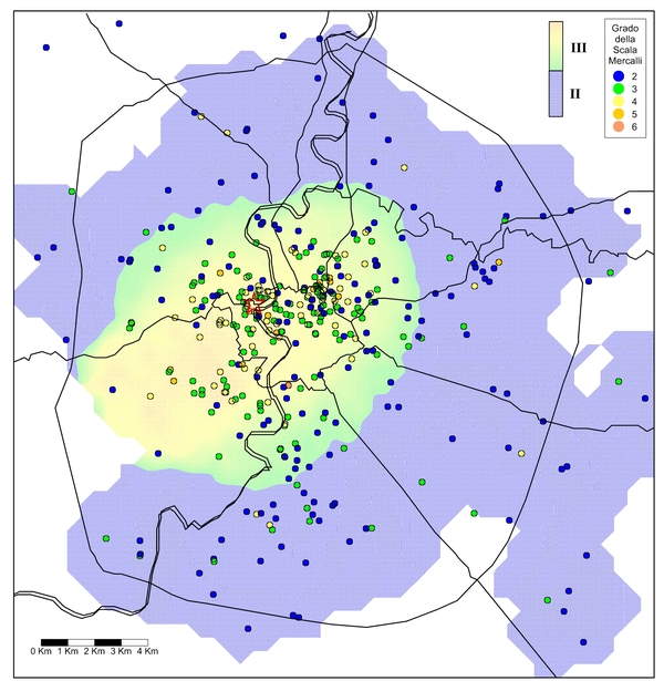 Mappa MCS di dettaglio per la citta' di Roma