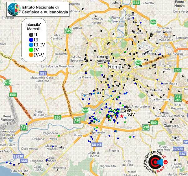 Mappa MCS di dettaglio per Roma
